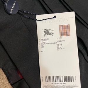 Burberry Men's Hartland Black Pants NWT